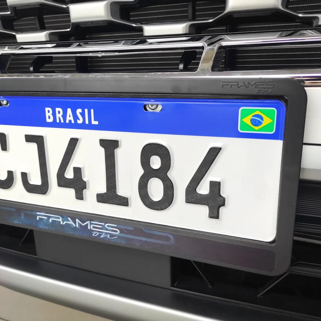 Suporte Moldura Placa Mercosul Carro Frames On Shadow - 1 Par