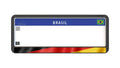 Suporte Moldura Placa Mercosul Carro Bandeira Alemanha 2 - 1 Par