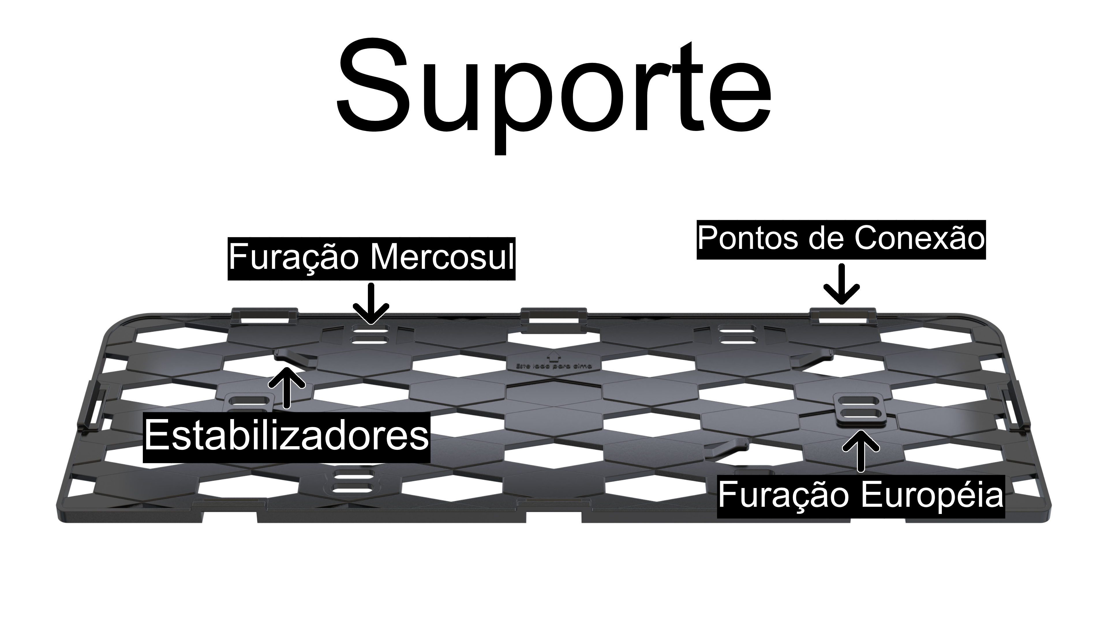 Suporte Moldura Placa Mercosul Carro Bandeira Alemanha 2 - 1 Par