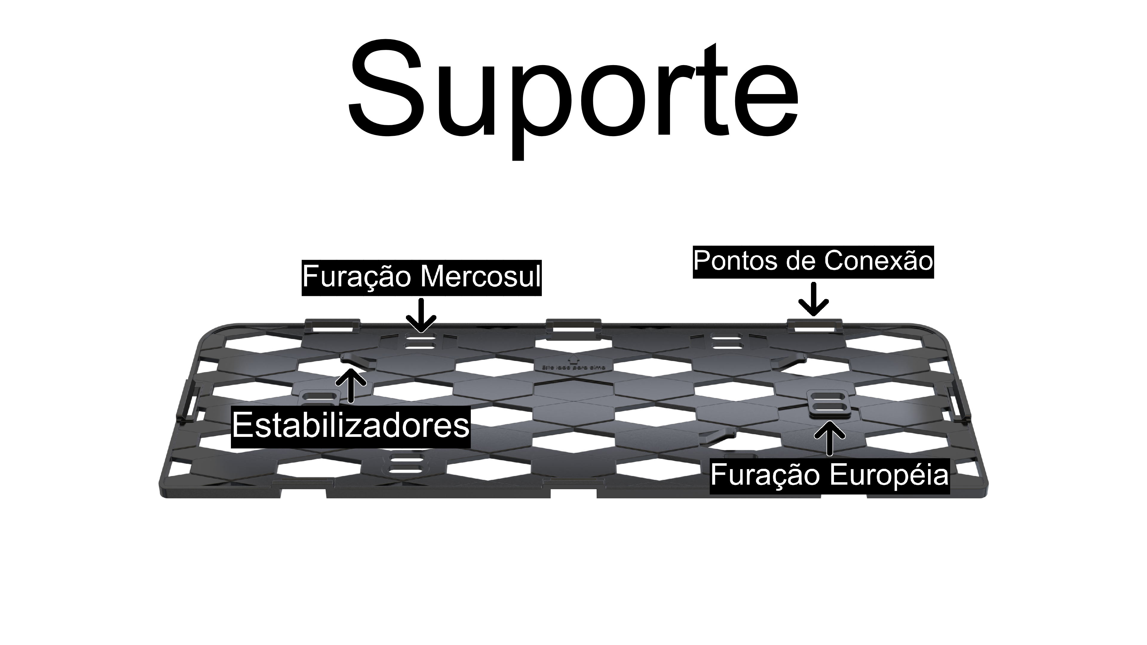 Suporte Moldura Placa Mercosul Carro Bandeira Grã Bretanha - 1 Par