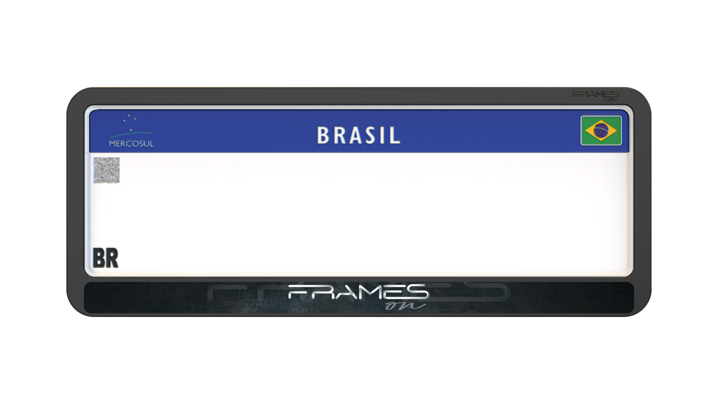 Suporte Moldura Placa Mercosul Carro Frames On Shadow - 1 Par