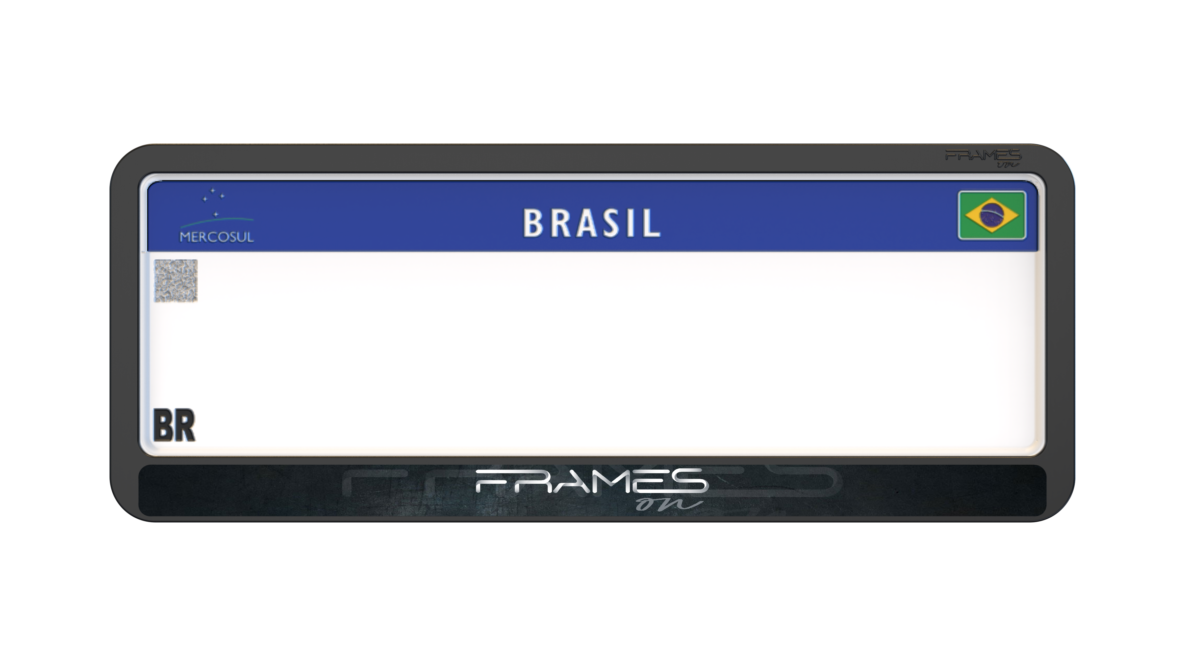 Suporte Moldura Placa Mercosul Carro Frames On Shadow - 1 Par