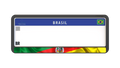 Suporte Moldura Placa Mercosul Carro Bandeira Rio Grande do Sul - 1 Par