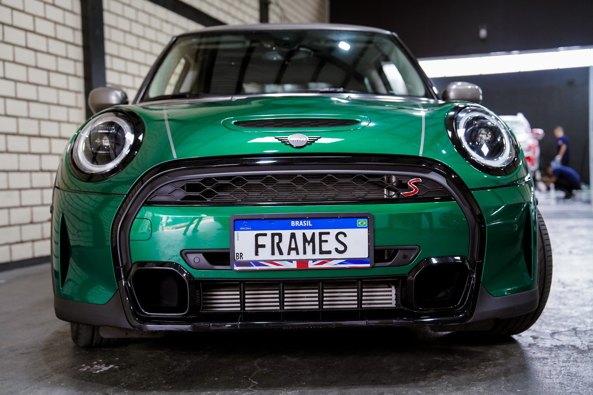 Suporte Moldura Placa Mercosul Carro Bandeira Grã Bretanha - 1 Par