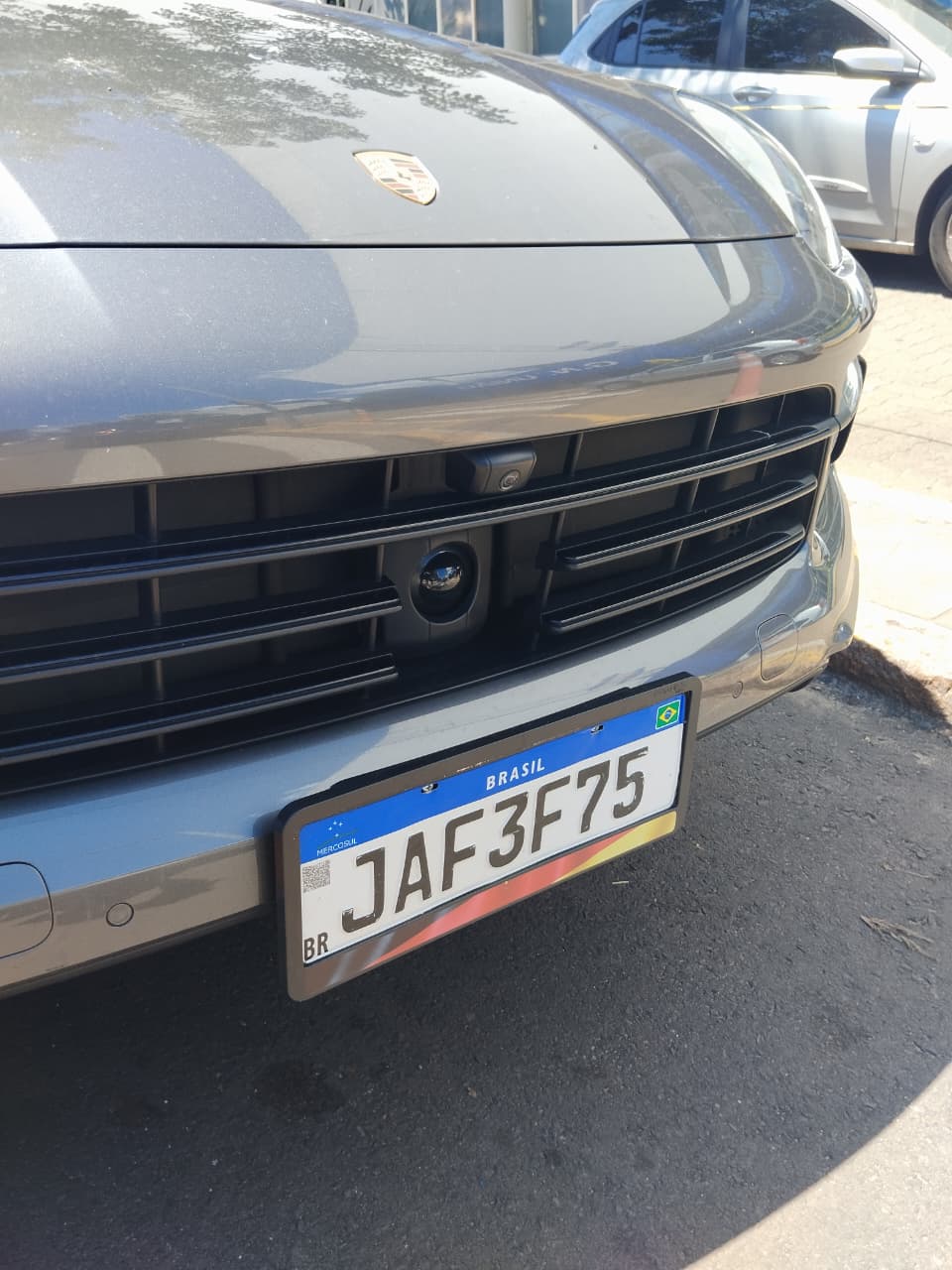 Suporte Moldura Placa Mercosul Carro Bandeira Alemanha 2 - 1 Par